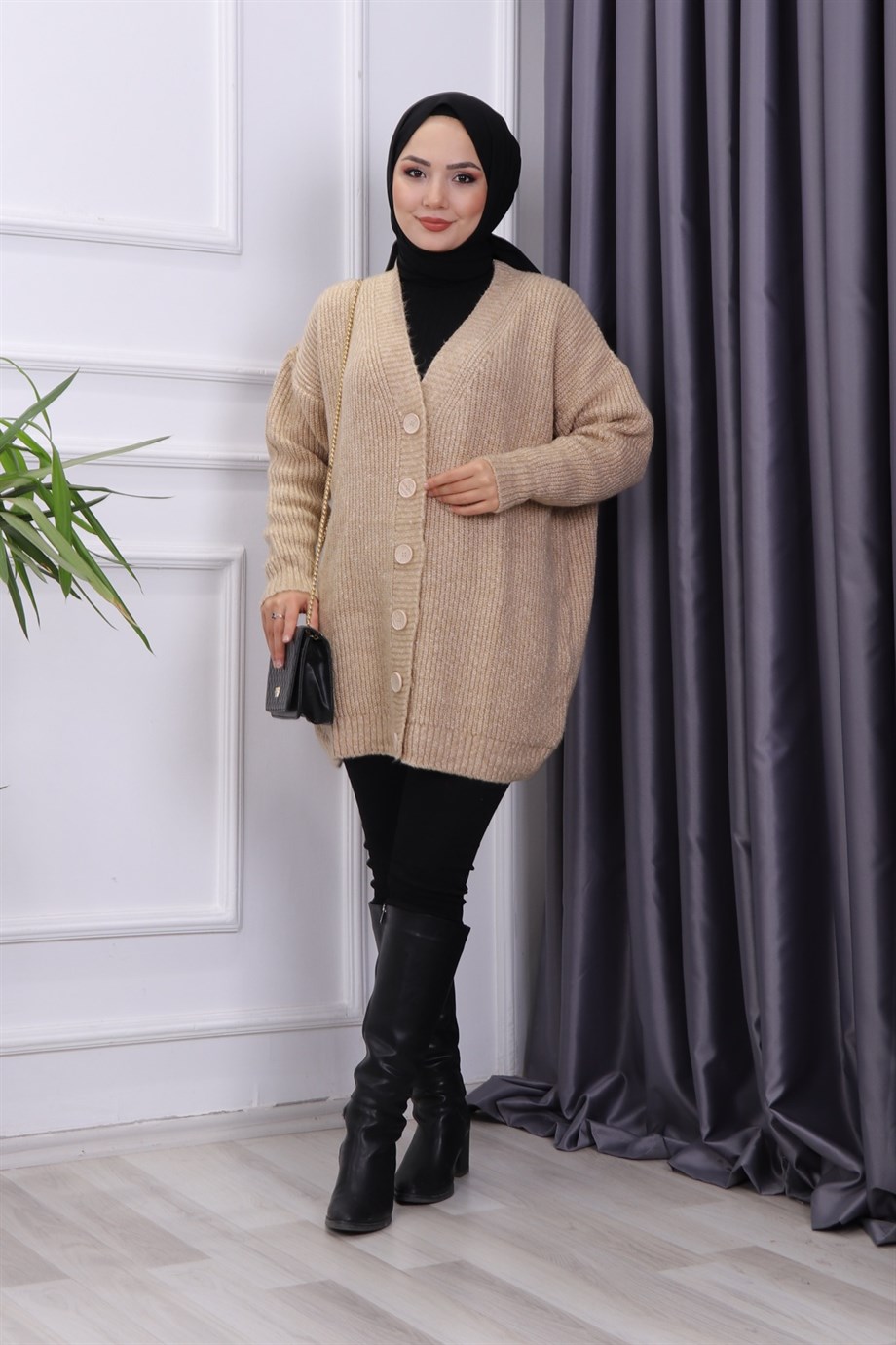 DÜĞMELİ HIRKA CAMEL