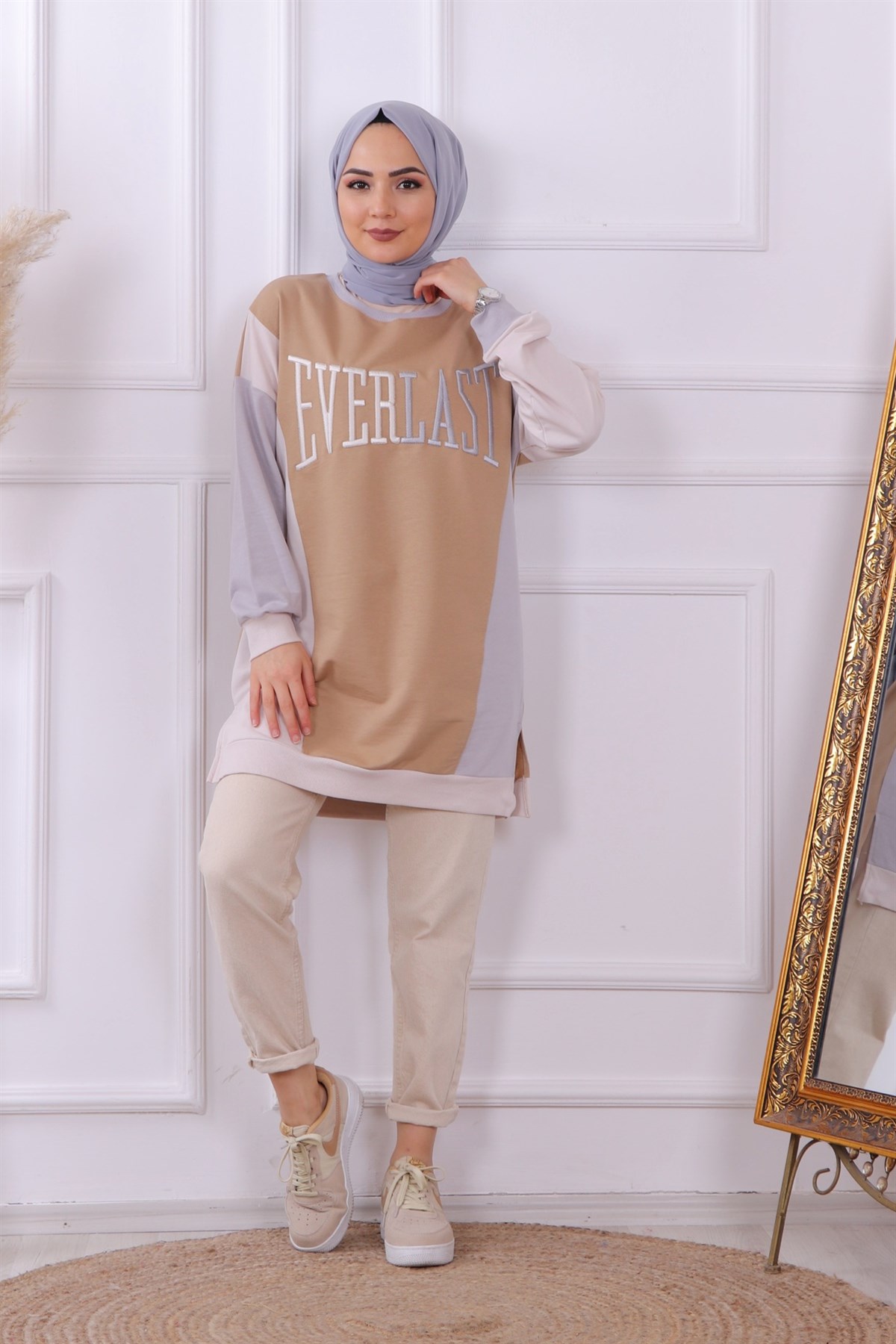 Ever last yazılı sweat vizon