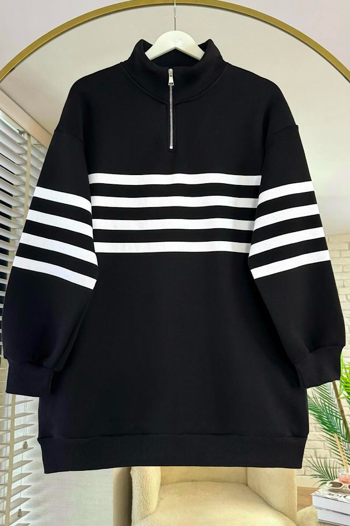 Fermuarlı sweat Siyah 