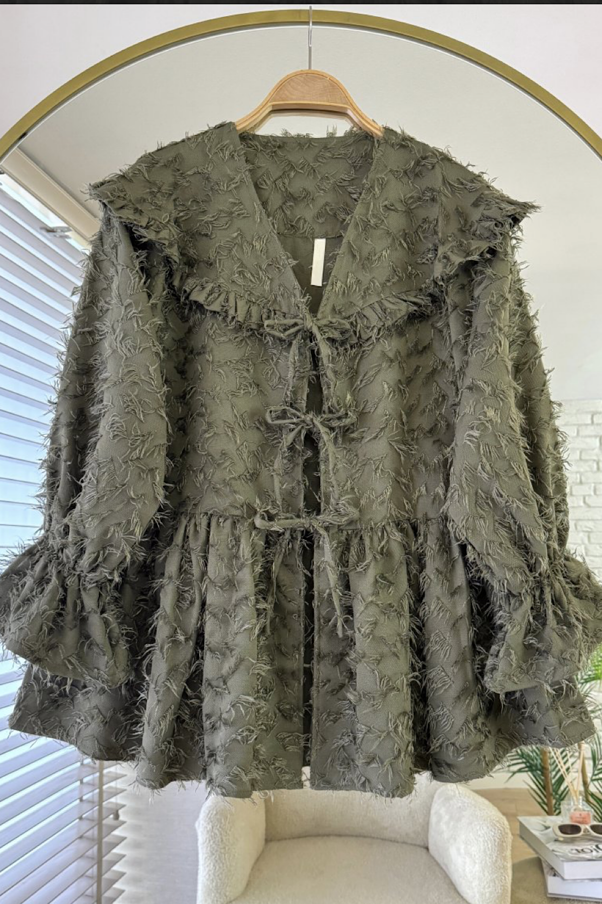 Püsküllü Ceket HakiDubaiShowroomDIŞ GİYİM04024