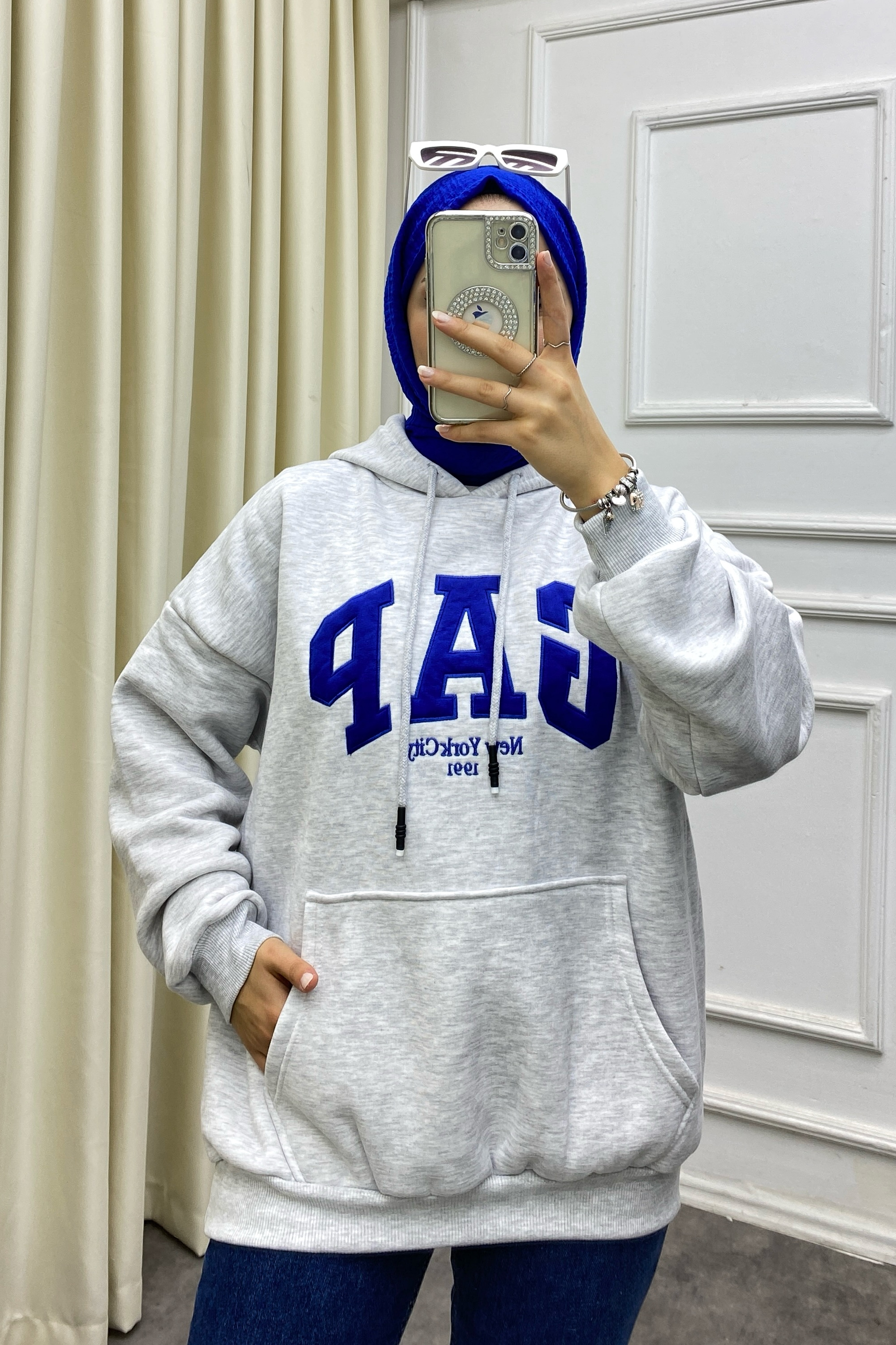 Gap içi şardonlu sweat gri