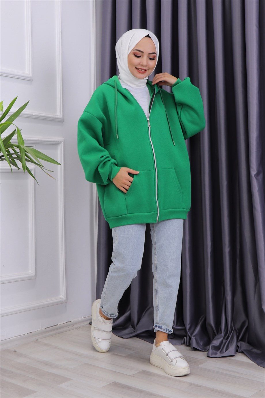İÇİ ŞARDONLU HIRKA YEŞİL