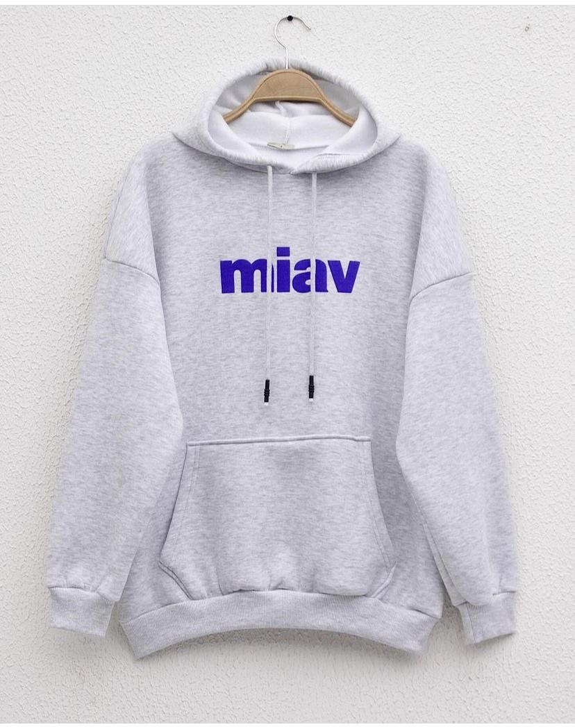 İçi şardonlu  miavYazılı Sweat gri