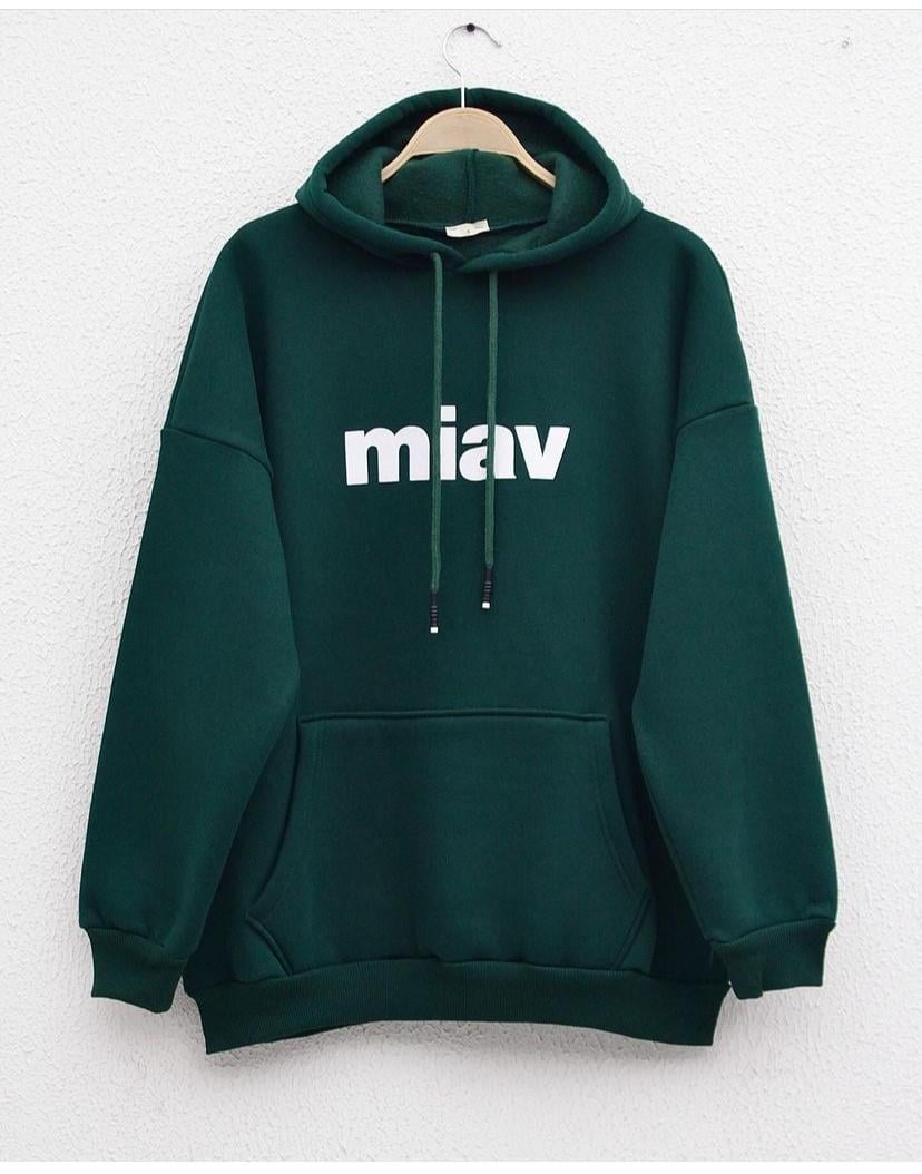 İçi şardonlu  miavYazılı Sweat Yeşil