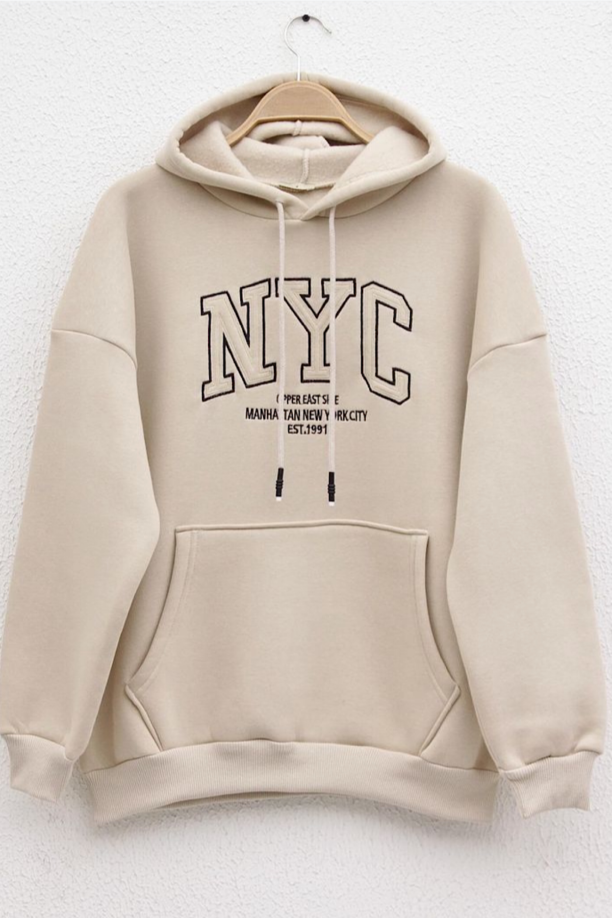 İçi Şardonlu NYC Sweat Bej