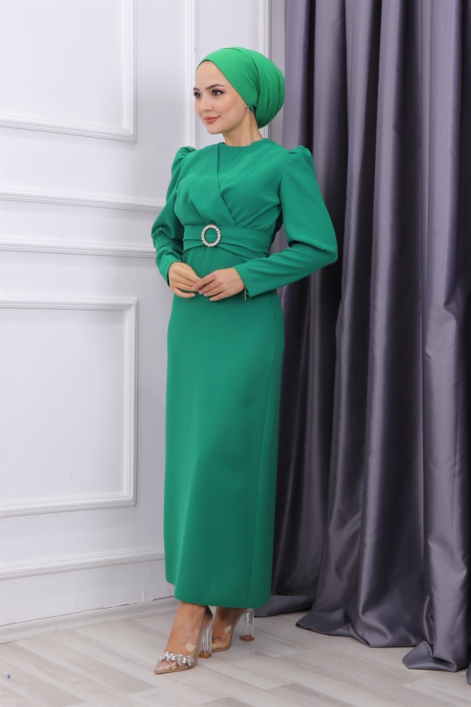 KALEM ELBİSE YEŞİL