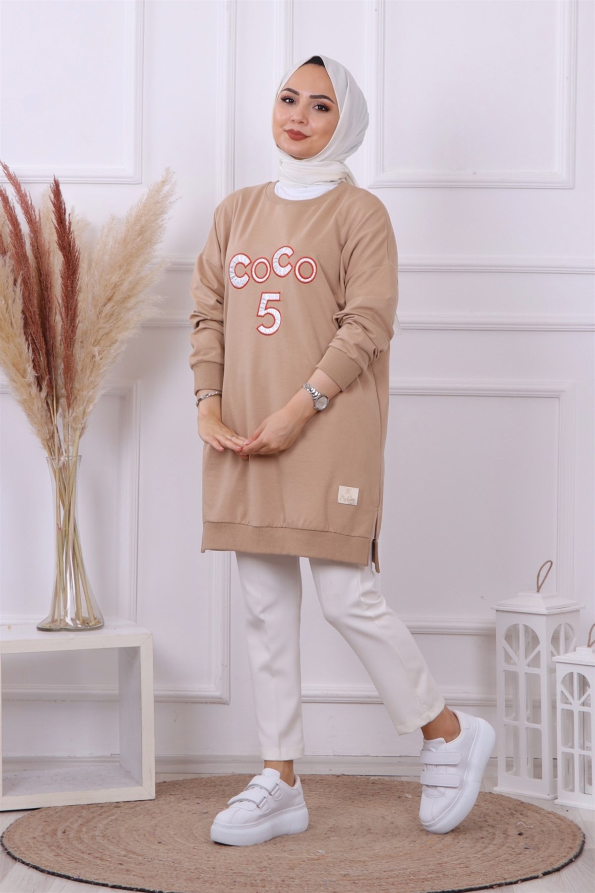 ÖNÜ COCO YAZILI SWEAT VİZON