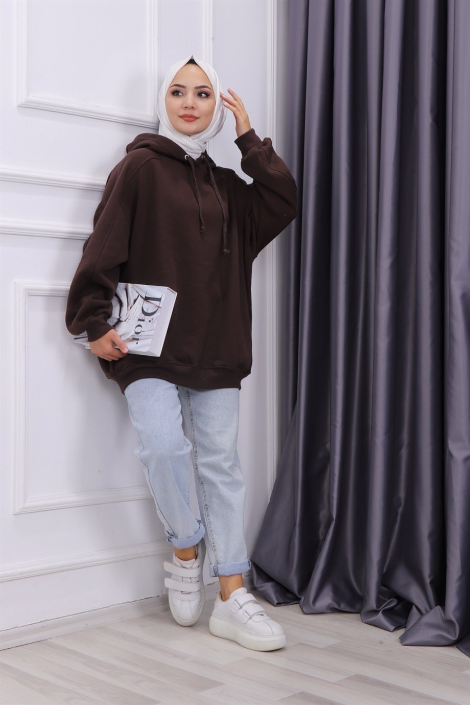 OVERSİZE SWEAT ACI KAHVE