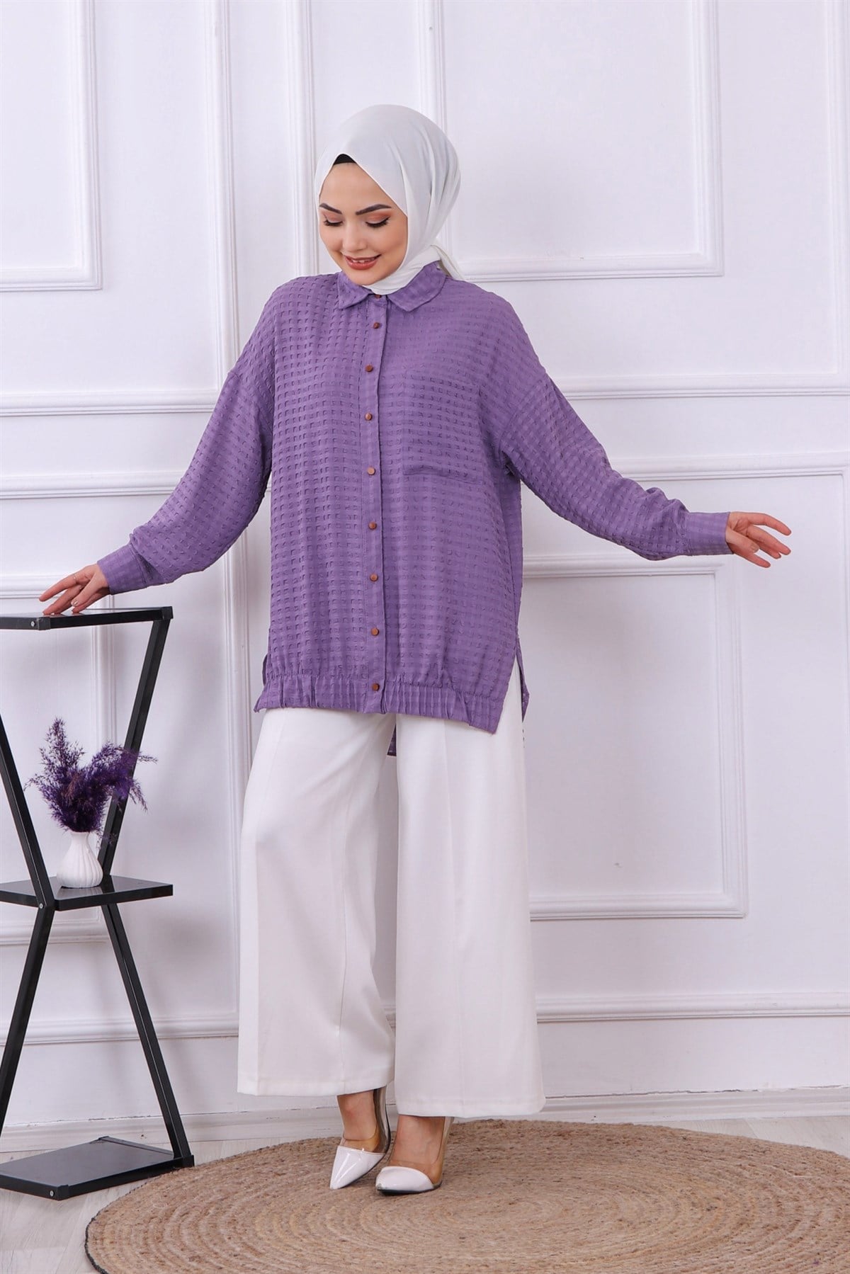 Pıtırcık tunik lila