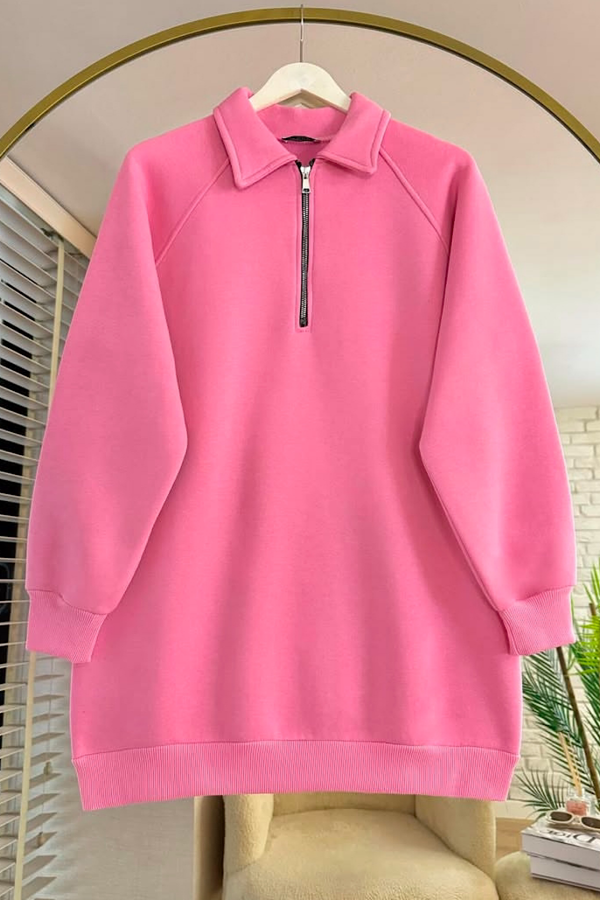 Reglan kol pembe sweat 