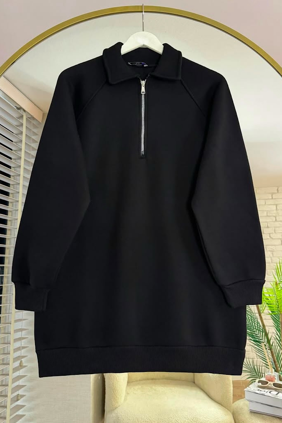 Reglan kol Siyah sweat 