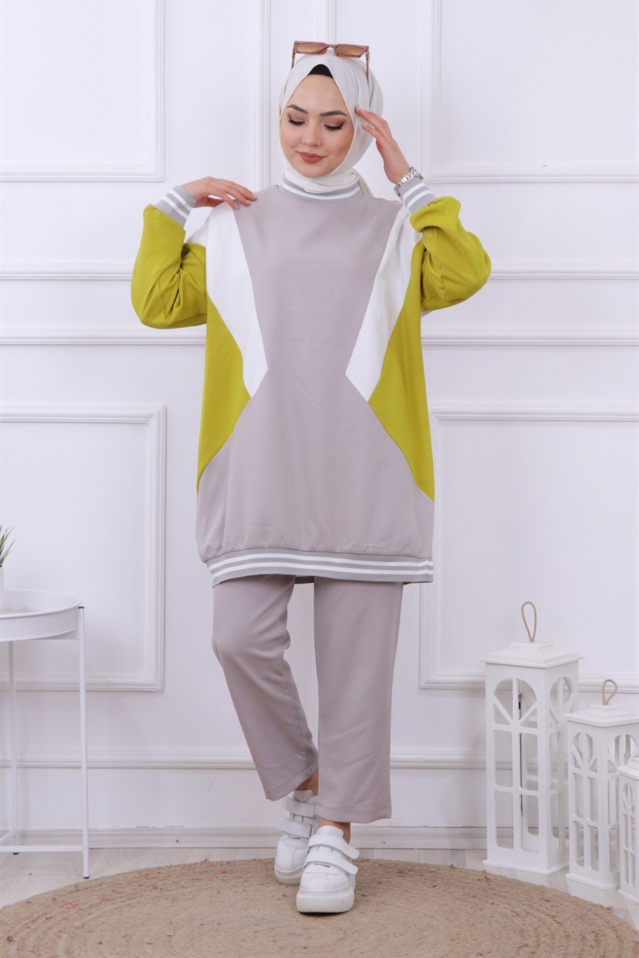 RENK GEÇİŞLİ TAKIM GRİ YEŞİL