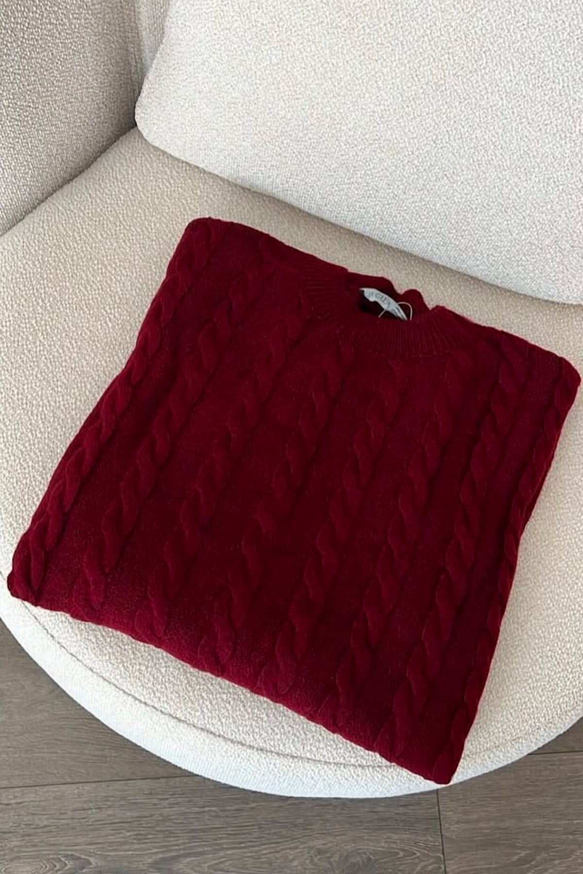 Saç örgülü Tunik Bordo 