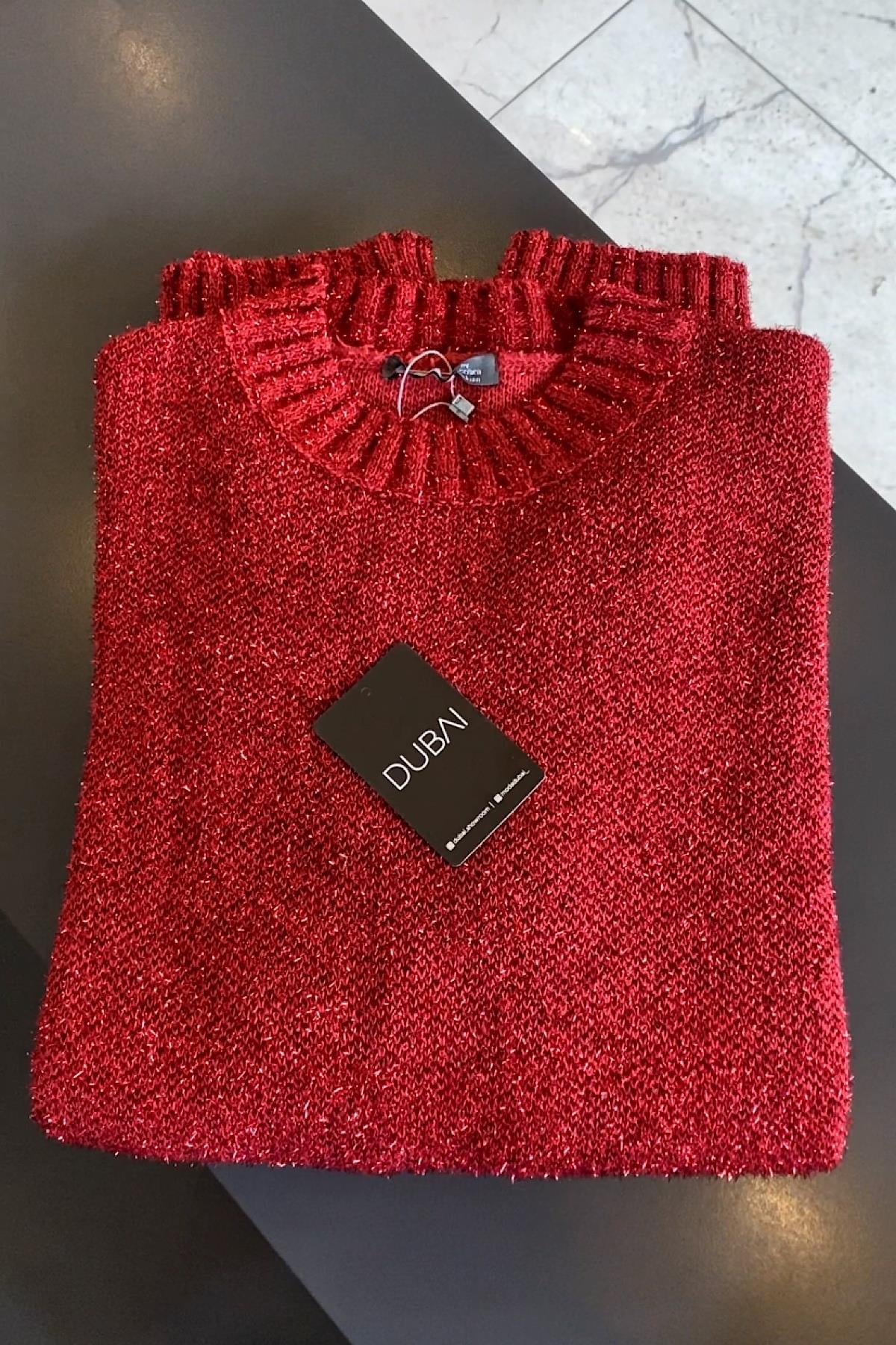 Simli Tunik Kırmızı