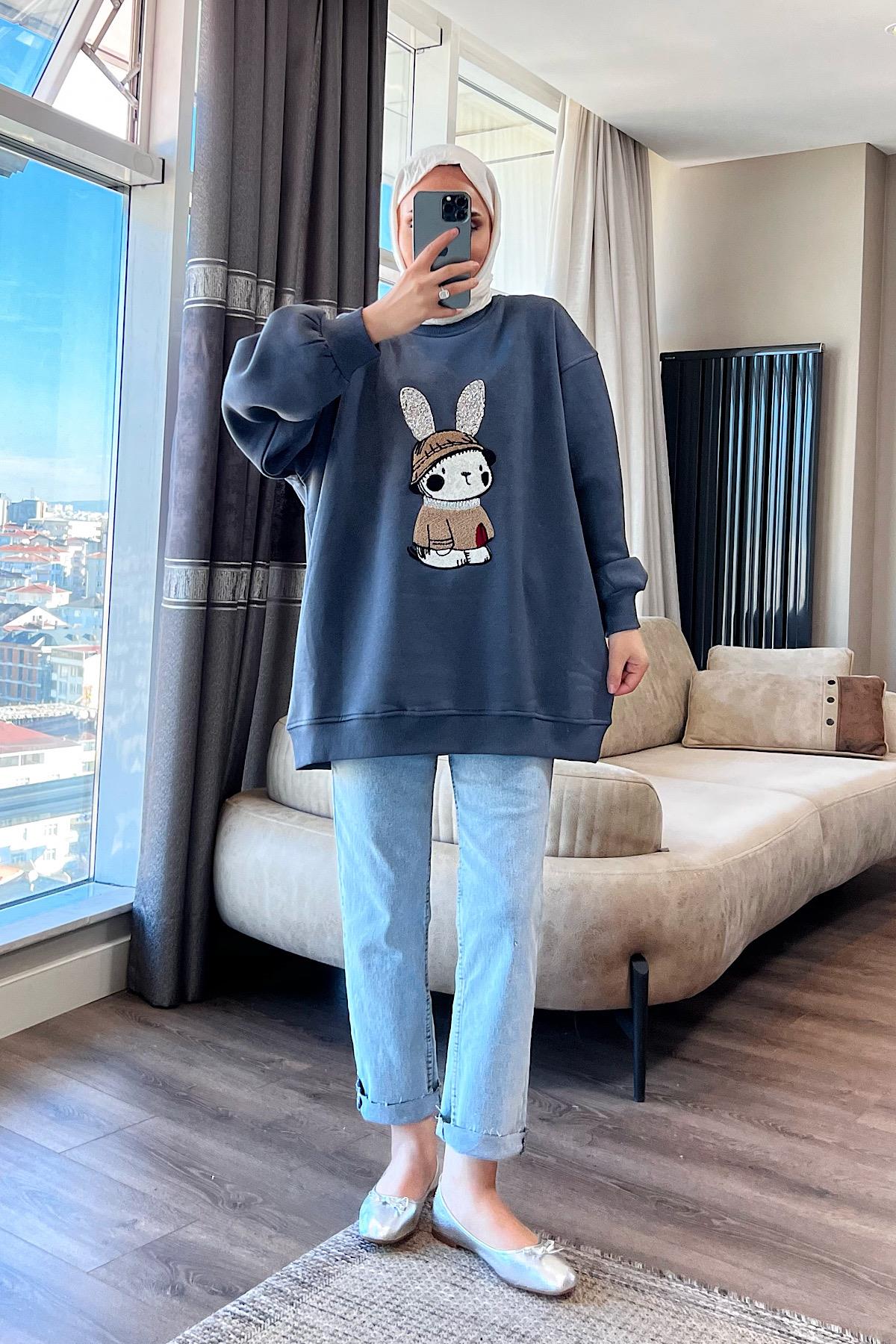 Tavşan Sweat Gri