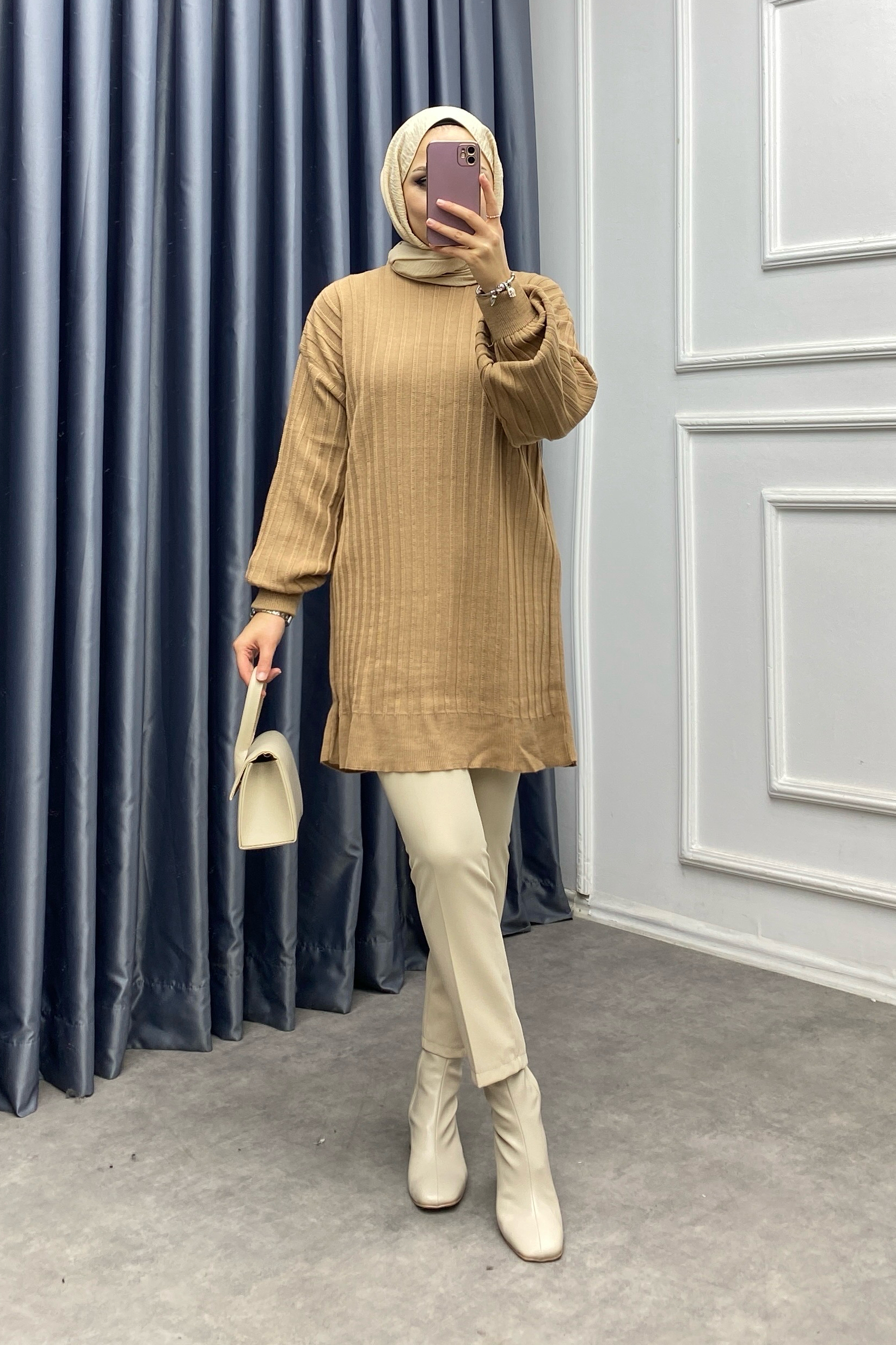 Triko Tunik camel