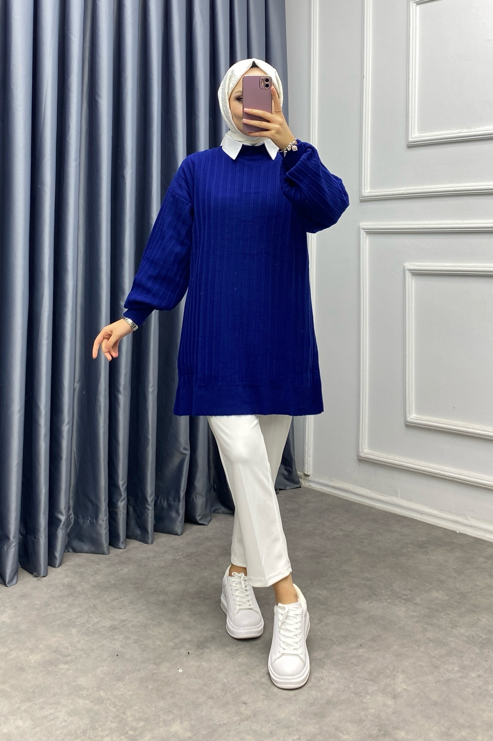 Triko Tunik Lacivert