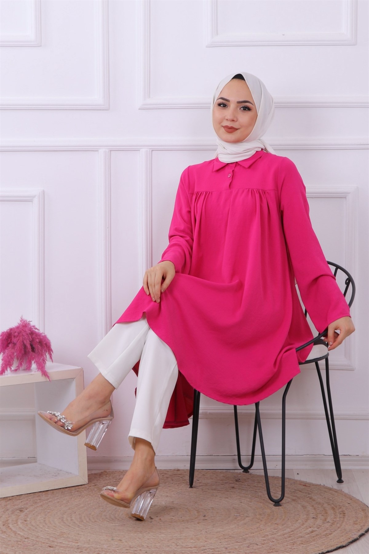 tunik fuşya