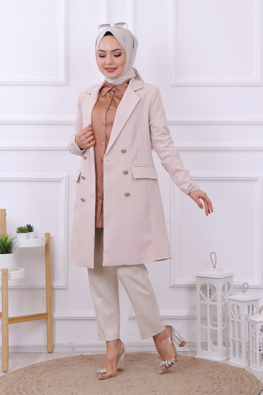 UZUN BLAZER CEKET TAŞ