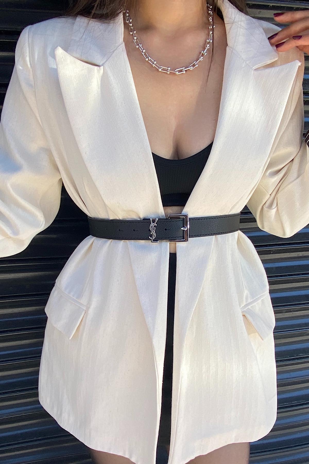 YSL Deri kemer Siyah