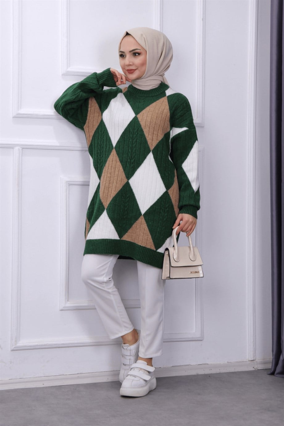 Yumoş tunik yeşil