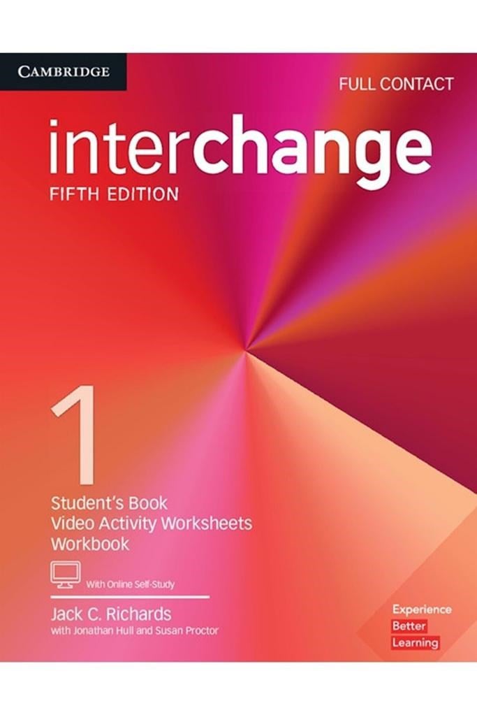 Interchange 1 Full Contact 5th Edition include Workbbok and video activity sheets with downloadable Audios