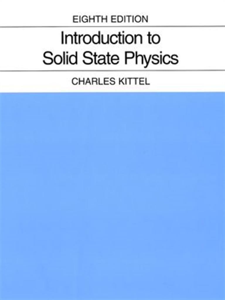 introduction to solid state physics 8th (charles kittel)