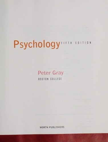 Psychology 5th Edition - Peter Gray