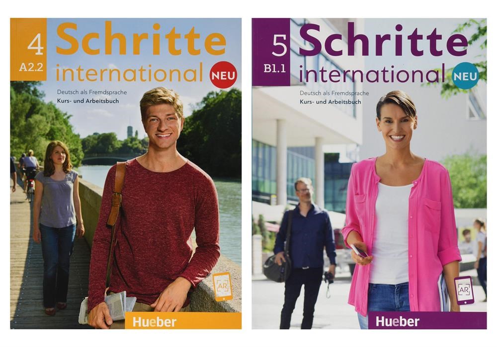 Schritte International Neu 4 ( A2.2 ) + Schritte International Neu 5 ( B1.1 ) Kurs Und Arbeitsbuch + Ar Teknolojisi Ile Kolay Öğrenme