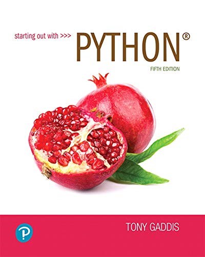 Starting Out with Python 5th Edition Tony Gaddis