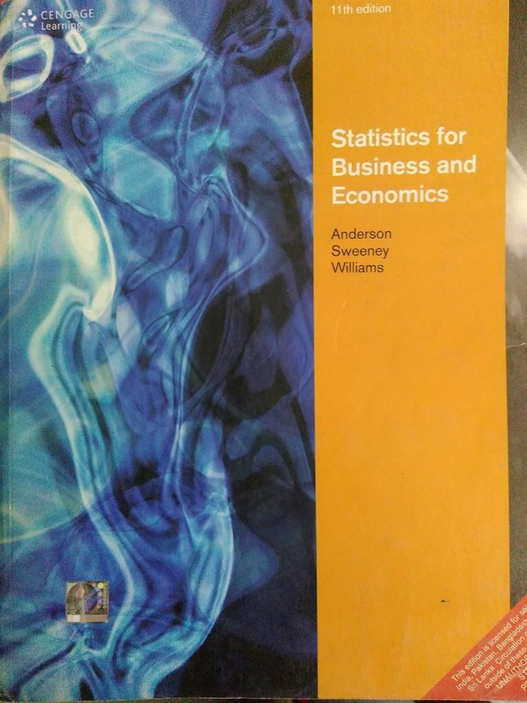 statistics for business and economics 11th (anderson, sweeney)