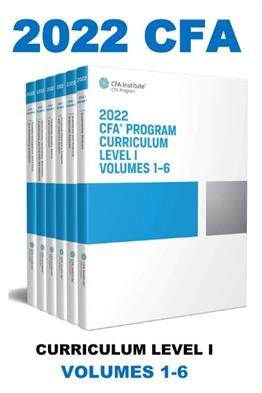 2022 CFA Program Curriculum Level I Box Set (Volume 1-6) by CFA Institute