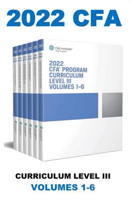2022 CFA Program Curriculum Level III Box Set (Volume 1-6) by CFA Institute