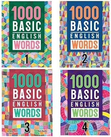 1000 Basic English Words Level 1-2-3-4 with Downloadable Audios CD