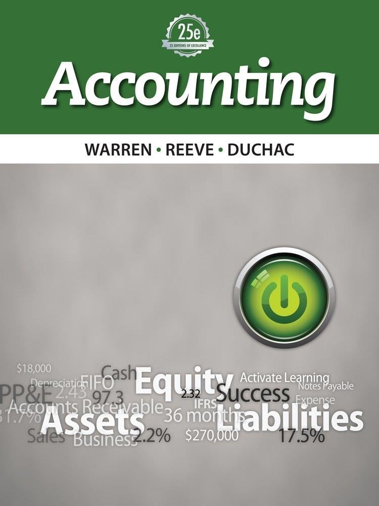 Accounting 25th ed. Warren M Reeve