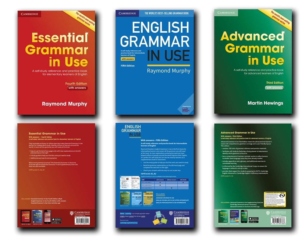 Cambridge Essential Grammar In Use + English Grammar In Use + Advanced Grammar In Use + With Answers + 3 Cd