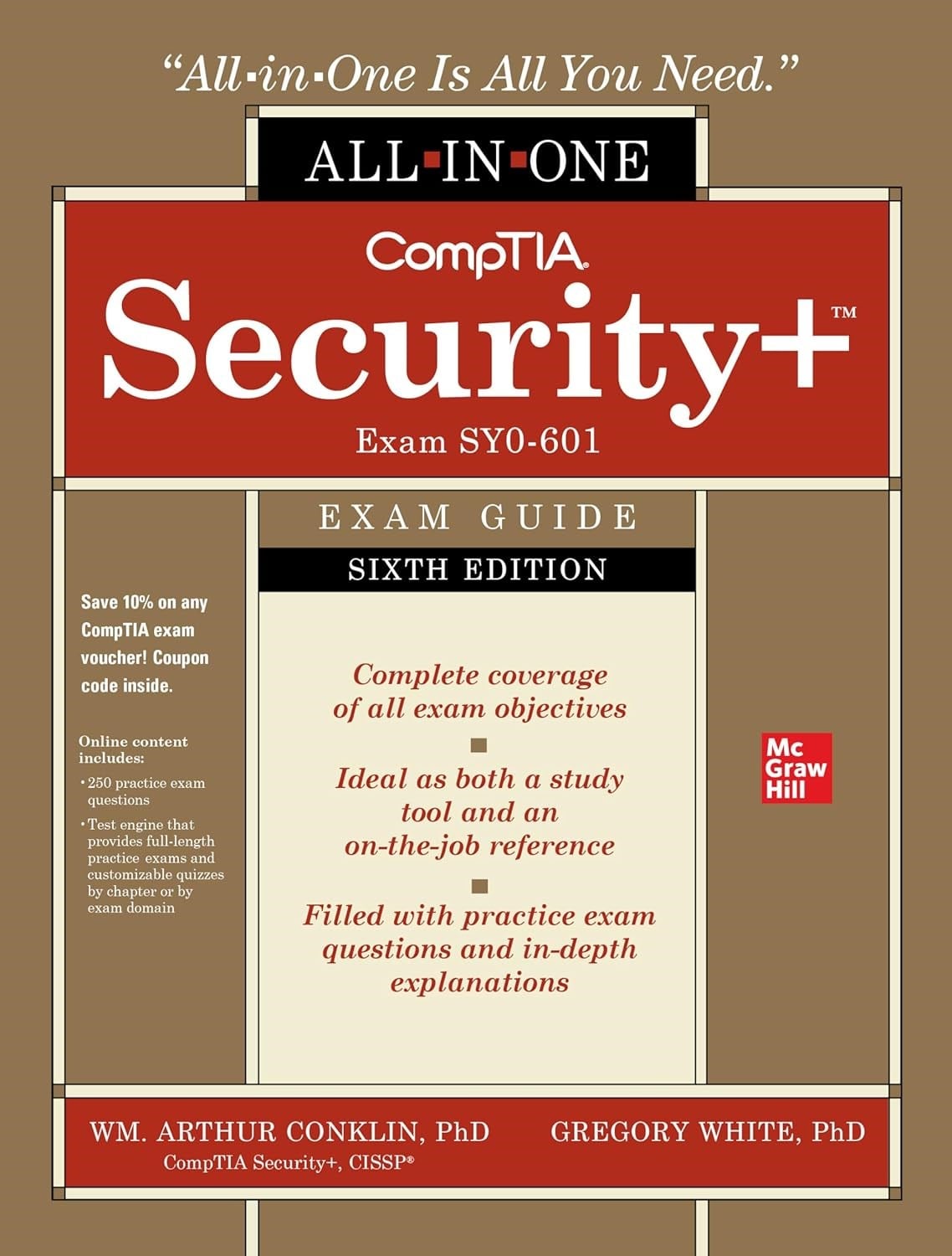 CompTIA Security+ All-in-One Exam Guide, (Exam SY0-601) 6th Edition Arthur Conklin Greg White
