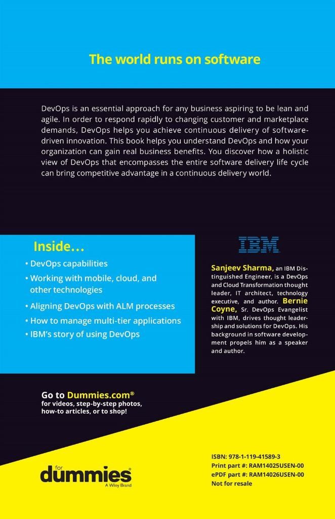 DevOps For Dummies®, 3rd IBM Limited Edition by Sanjeev Sharma and ...