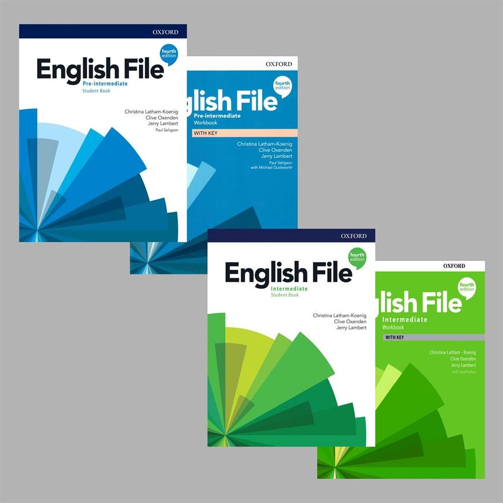 English File 4th Edition Pre-intermediate + intermediate Student's Book With Online Practice + Workbook (Access Code VARDIR) ( 2 li SET)
