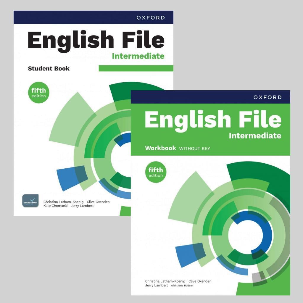 English File 5th fifth Edition Intermediate Student's Book + Workbook + CD (KOD YOKTUR)