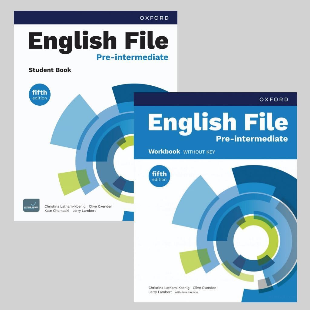 English File 5th fifth Edition Pre-Intermediate Student's Book + Workbook + CD (KOD YOKTUR)