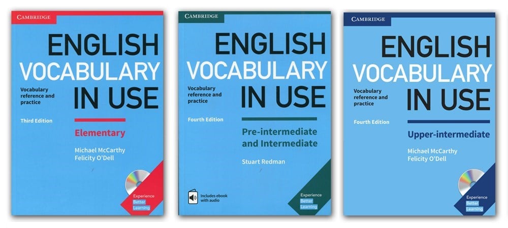 English Vocabulary in Use Elementary- Pre-intermediate + Upper-intermediate 3 lü SET