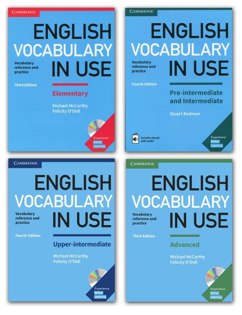 English Vocabulary in Use Elementary+Pre-intermediate+Upper-intermediate+Advanced  4 lü SET