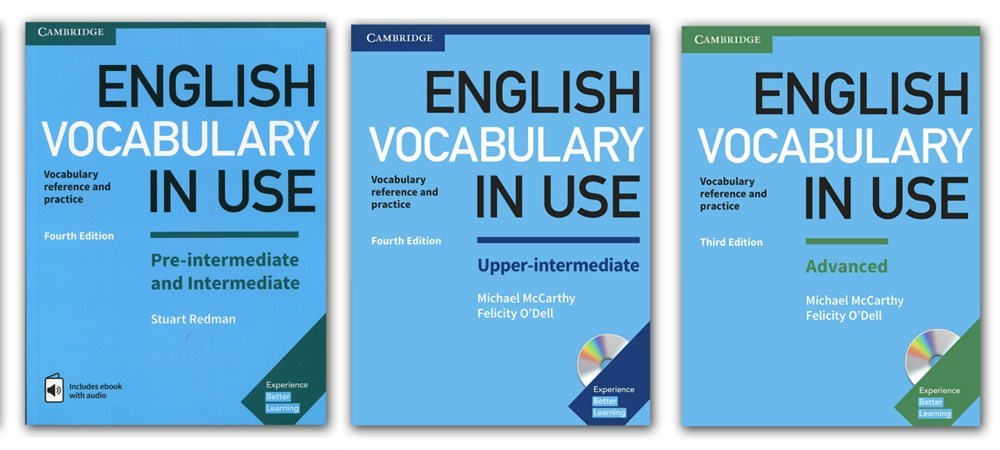 English Vocabulary in Use Pre-intermediate + Upper-intermediate + Advanced 3 lü SET