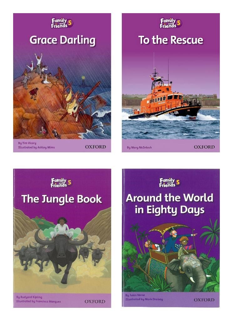 Family and Friends 5: The Jungle Book + To the Rescu + Grace Darling + Around the World in Eighty Days