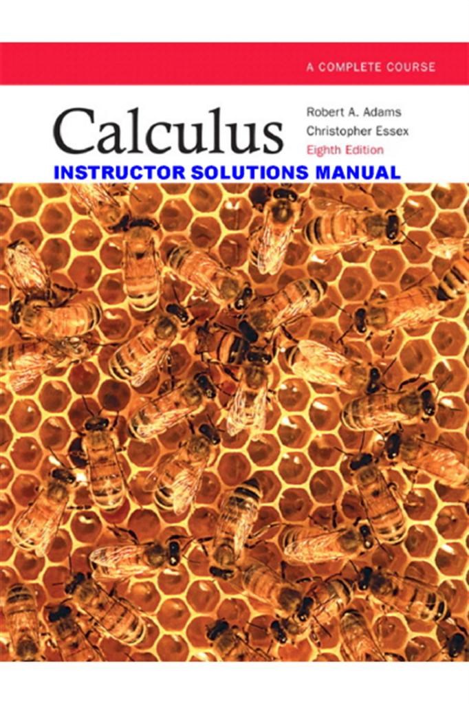 instructor's solution manual calculus 9th (robert adams)