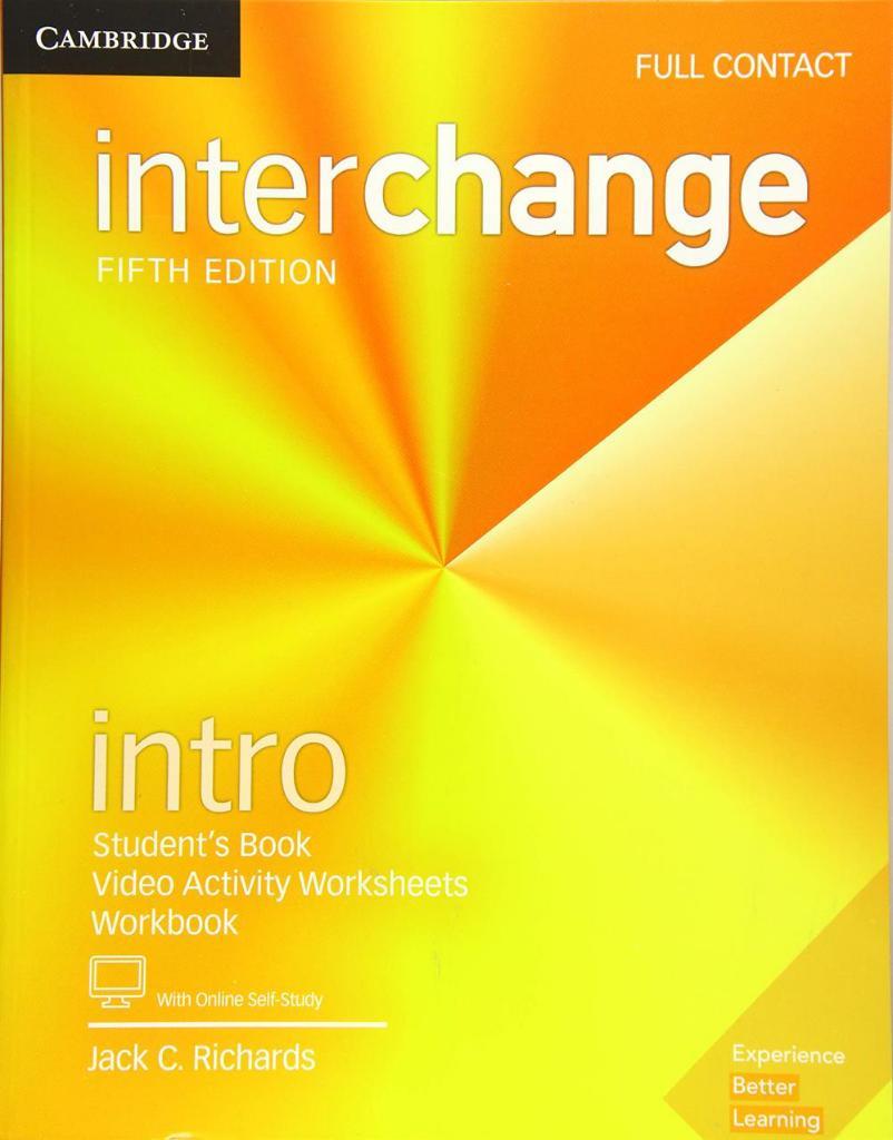 Interchange Intro Full Contact 5th Edition include Workbbok and video activity sheets with downloadable Audios