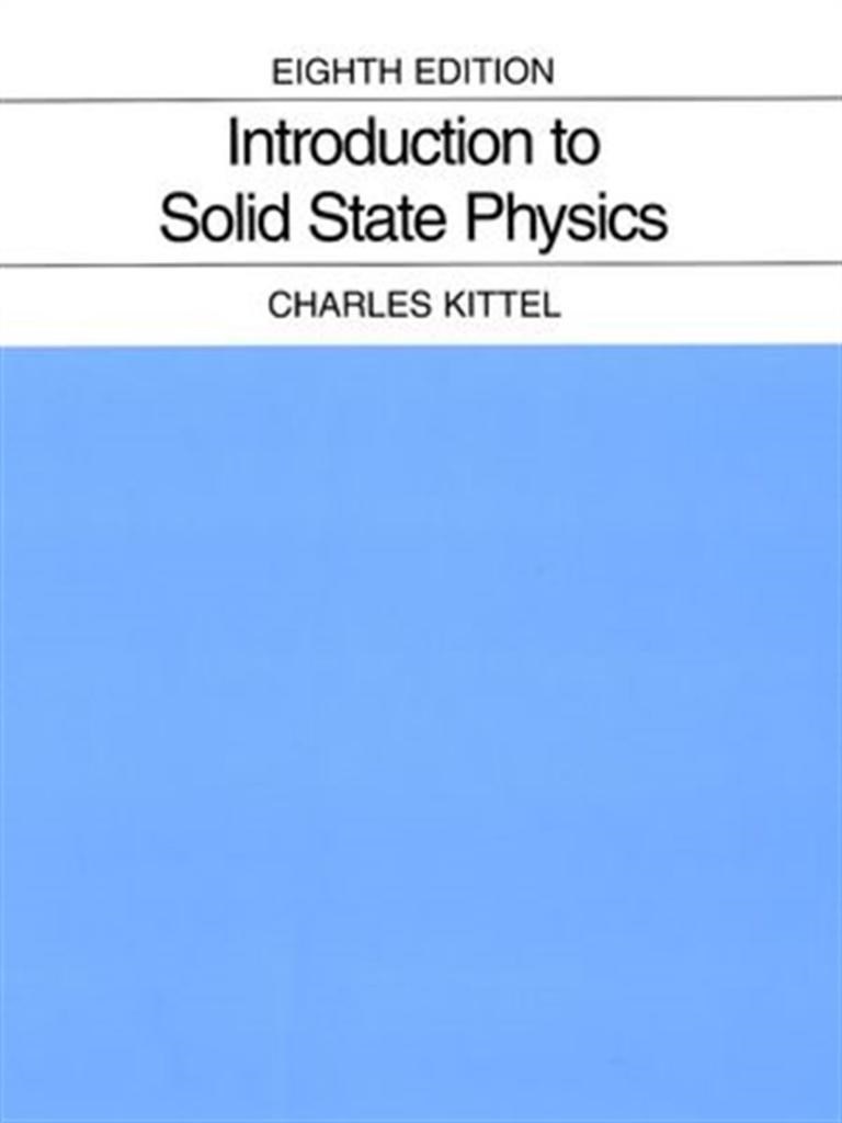 introduction to solid state physics 8th (charles kittel)