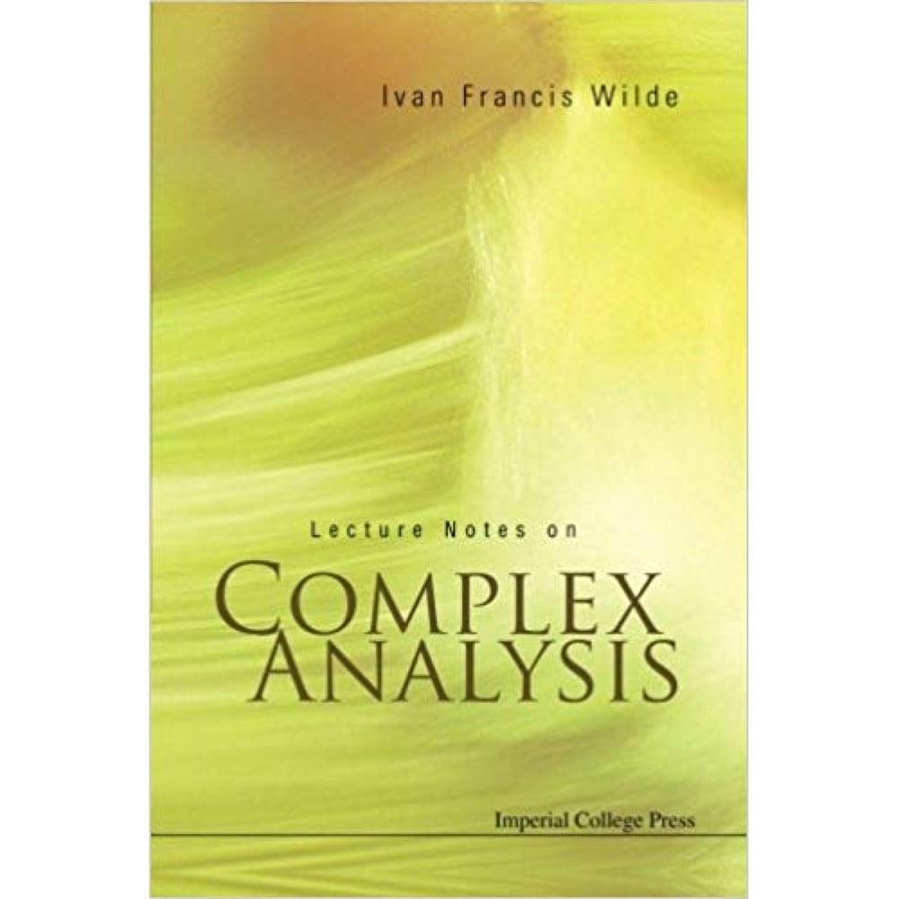Lecture notes on complex analysis Wilde