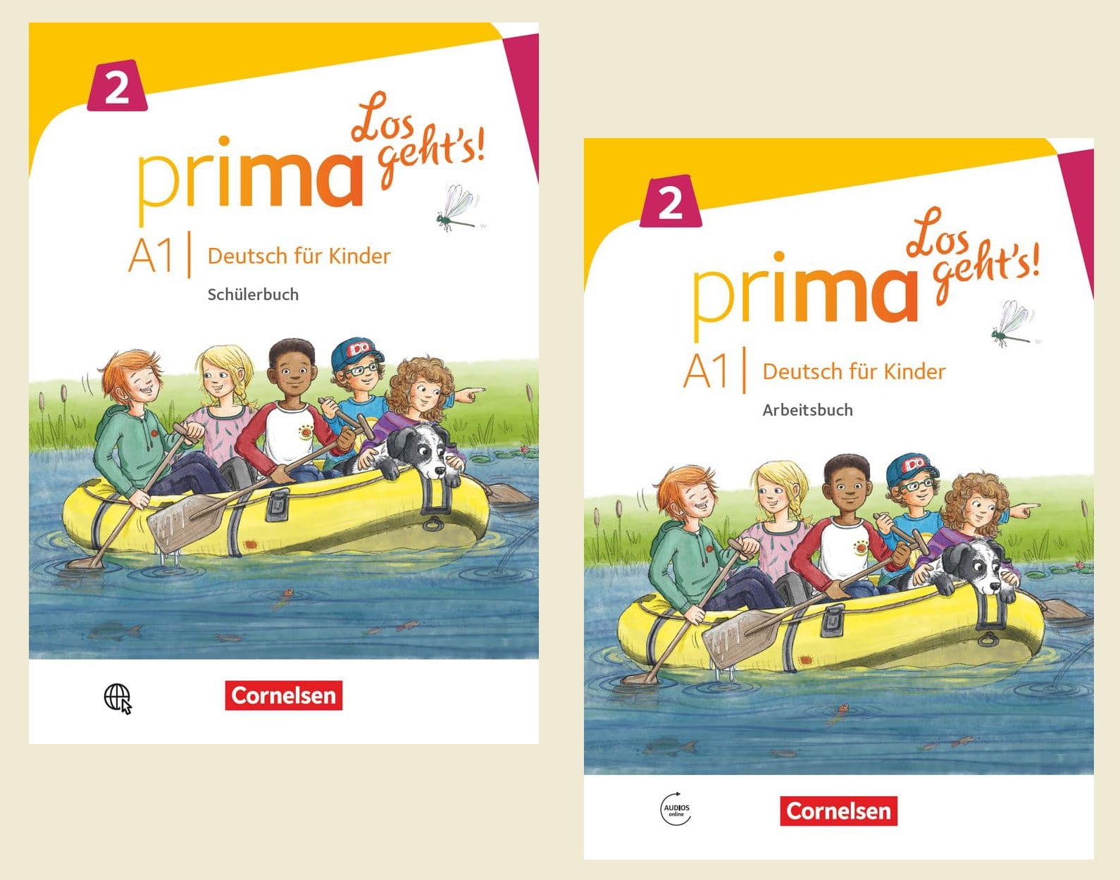 Prima - Los geht's: A2 Deutsch für Kinder mit Band 2 Schülerbuch + Arbeitsbuch Mit Cd Audios